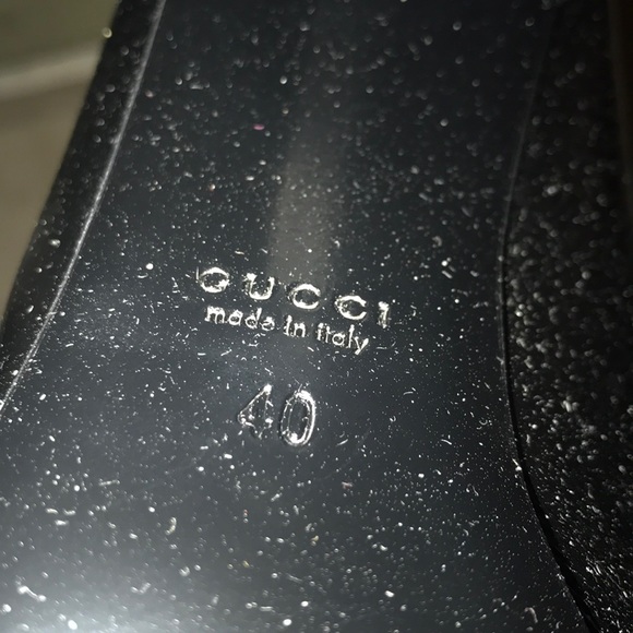 Gucci Patent Interlocking G Logo Peep Toe Pump - Picture 4 of 8